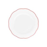 Тарелка мелкая с цветным кантом (розовый) Ø 20,9 см
