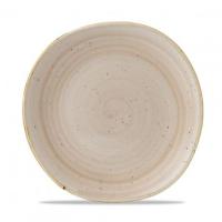 Тарелка мелкая "Волна" d26,4см, без борта, Stonecast, цвет  Nutmeg Cream