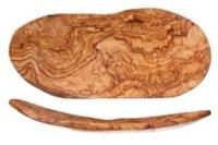 Чаша для фруктов, плоская, из оливкового дерева, 33-38CM X 16-24CM