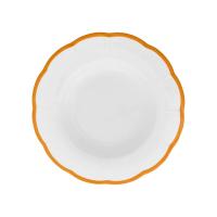 Тарелка глубокая с цветным кантом (охра) Ø 22,8 см