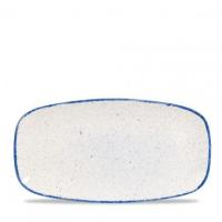 Блюдо сервировочное 35,5х18,9 см, без борта, Stonecast, цвет Hints Indigo