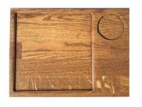 Доска для подачи Burger stand (выпил и соусник), серия Horeca, дуб/щит