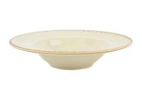 Тарелка глубокая 26 см с полями фарфор цвет желтый Seasons