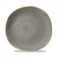 Тарелка мелкая "Волна" d26,4см, без борта, Stonecast, цвет Peppercorn Grey
