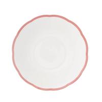 Салатник с цветным кантом (розовый) Ø 23,7 см
