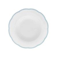 Тарелка глубокая с цветным кантом (голубой) Ø 22,8 см
