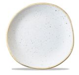 Тарелка мелкая "Волна" d18,6 см, без борта, Stonecast, цвет Barley White