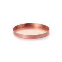 Тарелка медная с прямым бортом, 16х2 см