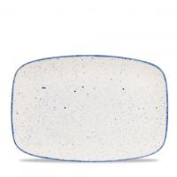 Блюдо сервировочное 35,5х24,5 см, без борта, Stonecast, цвет Hints Indigo