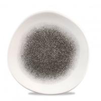 Тарелка мелкая "Волна" d21 см, без борта, Raku Quartz Black