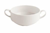 Чаша суповая, стопируемая,  с двумя ручками, d11см, 300мл, белый, LEBON
