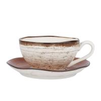 Пара чайная 180  мл, фарфор P.L. cерия  WOOD-FUSION