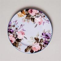 Тарелка мелкая 19 см, декор GREY FLORAL