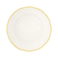 Тарелка мелкая 20,5 см, цвет молочный, с золотым ободком, PARISIENNE