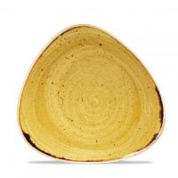 Тарелка мелкая треугольная 22. см, без борта, Stonecast, цвет Mustard Seed Yellow