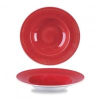 Тарелка для пасты 24см 0,28л, с широким бортом, Stonecast, цвет Berry Red