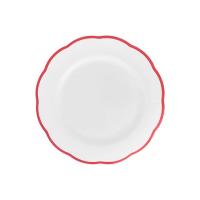 Тарелка мелкая с цветным кантом (красный) Ø 20,9 см